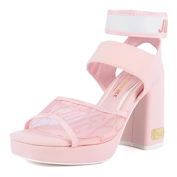 NWT Juicy Couture Women's Open Toe High Heel Dress Sandals with Ankle Strap - Picture 1 of 9